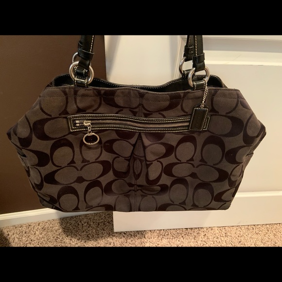 Coach Signature Large tote black - Picture 1 of 14
